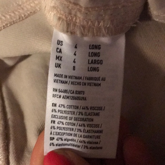 Cream/gray American Eagle Jegging - Picture 5 of 5